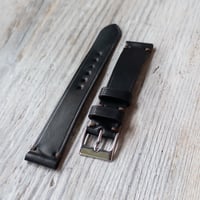 Image 1 of 18mm Horween Shell Cordovan Strap - Black