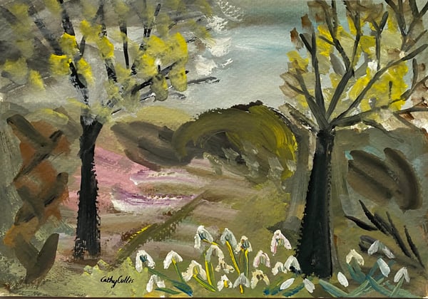 Image of toward spring - with snowdrops 