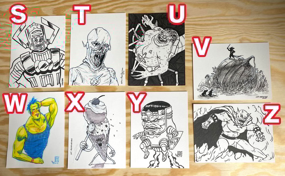 Various Inktober Drawings (Mostly Comic Related), 2014-15