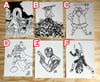 Various Inktober Drawings (Mostly Comic Related), 2014-15