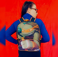 Image 1 of TMNT Teenage Mutant Ninja Turtles Backpack & Keychain Bundle + Free Signed 8x10