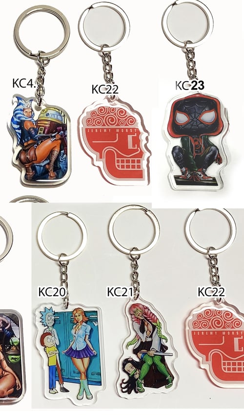 Image of JEREMY WORST Acrylic Keychains Super Sexy