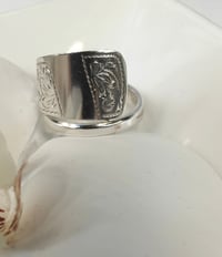 Image 4 of Antique German 1890 Sterling Silver Spiral Spoon Ring