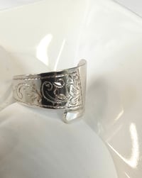 Image 5 of Antique German 1890 Sterling Silver Spiral Spoon Ring