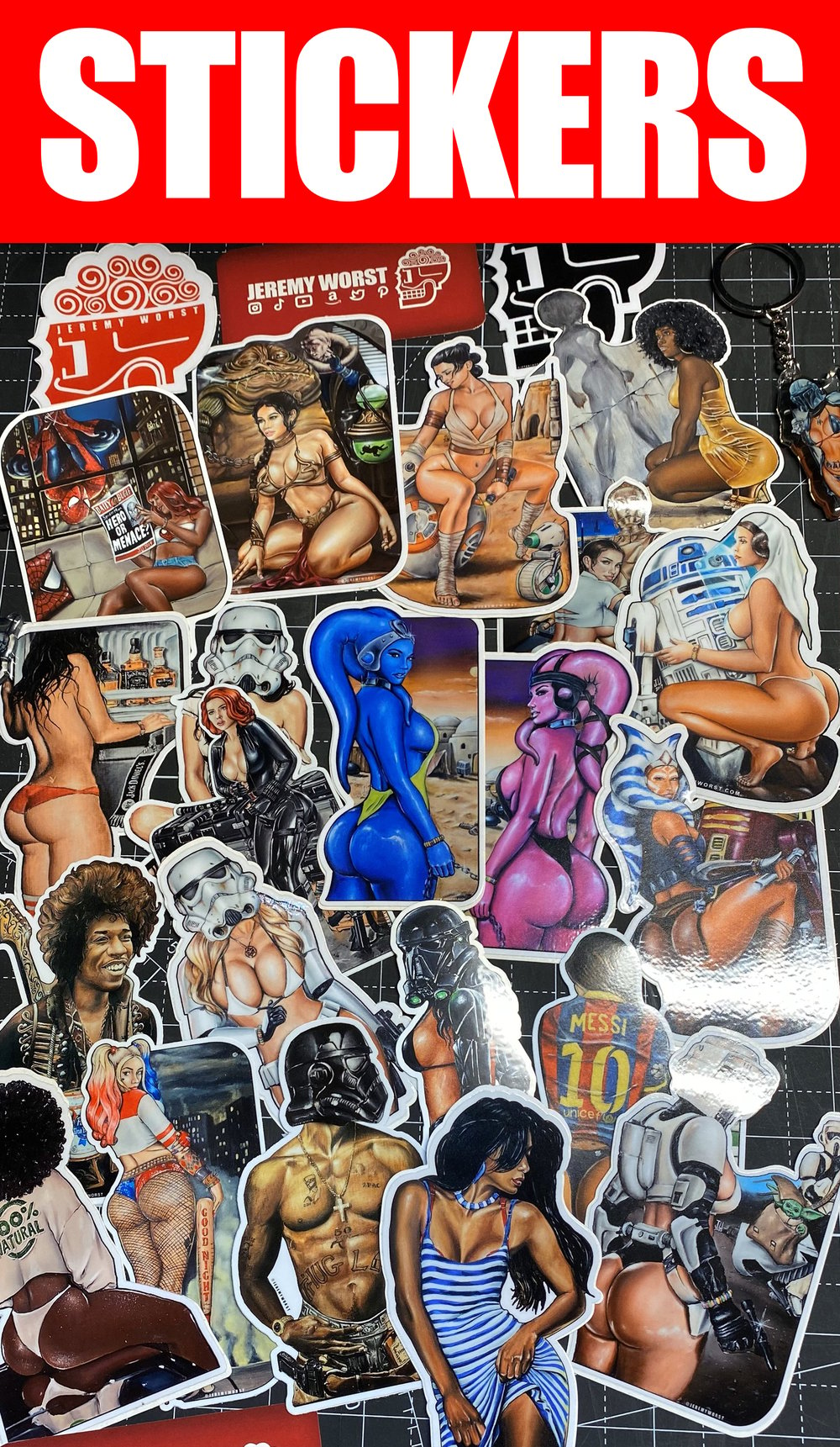 Image of 4" Stickers by Jeremy Worst Star Wars and More