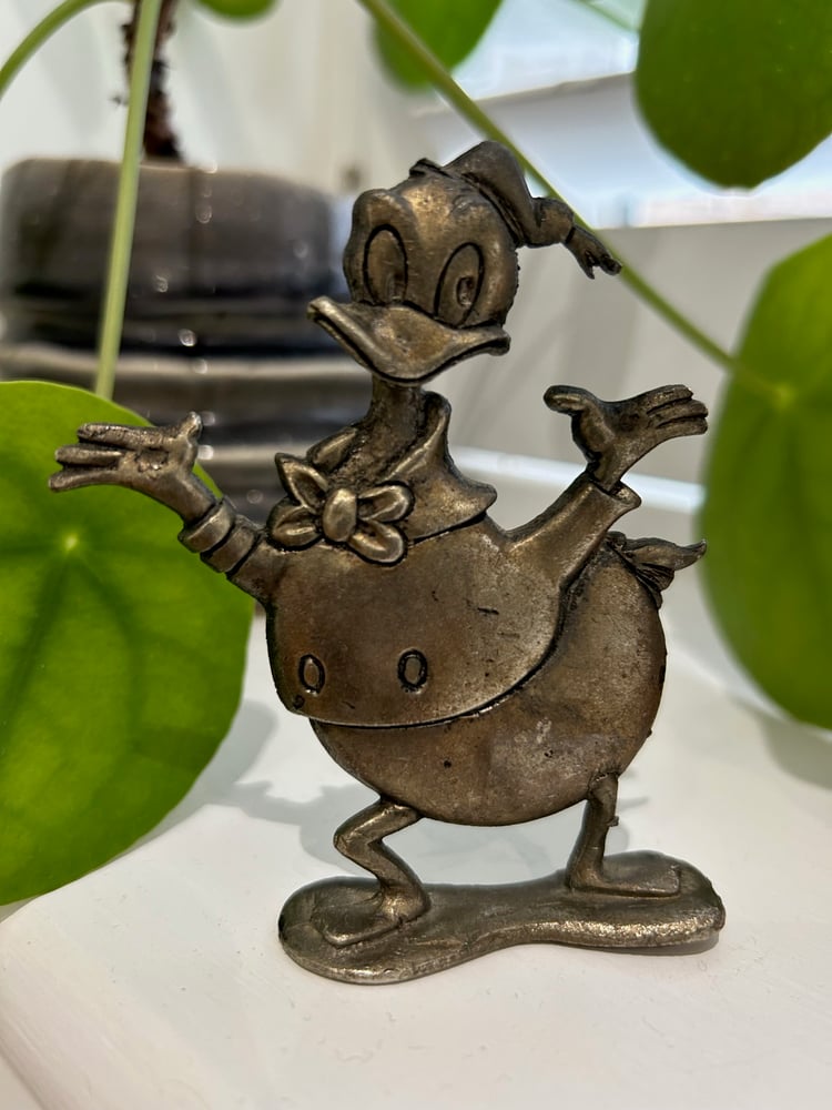 Image of Metal Donald Duck figurine  