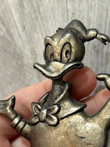 Image of Metal Donald Duck figurine  