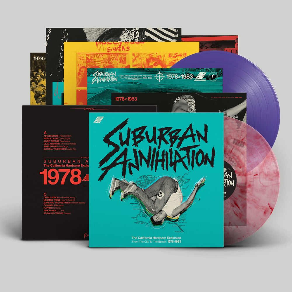 Image of <h4>SUBURBAN ANNIHILATION</h4><h5>California Hardcore 78-83 2xLP</h5><h6>American Damage Vinyl</h6>