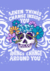 Skull & Flowers - PRINT