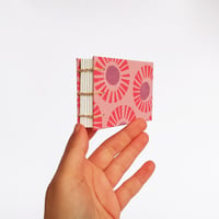 Image 1 of Pocket Watercolour Sketchbook - Red and purple sun pattern