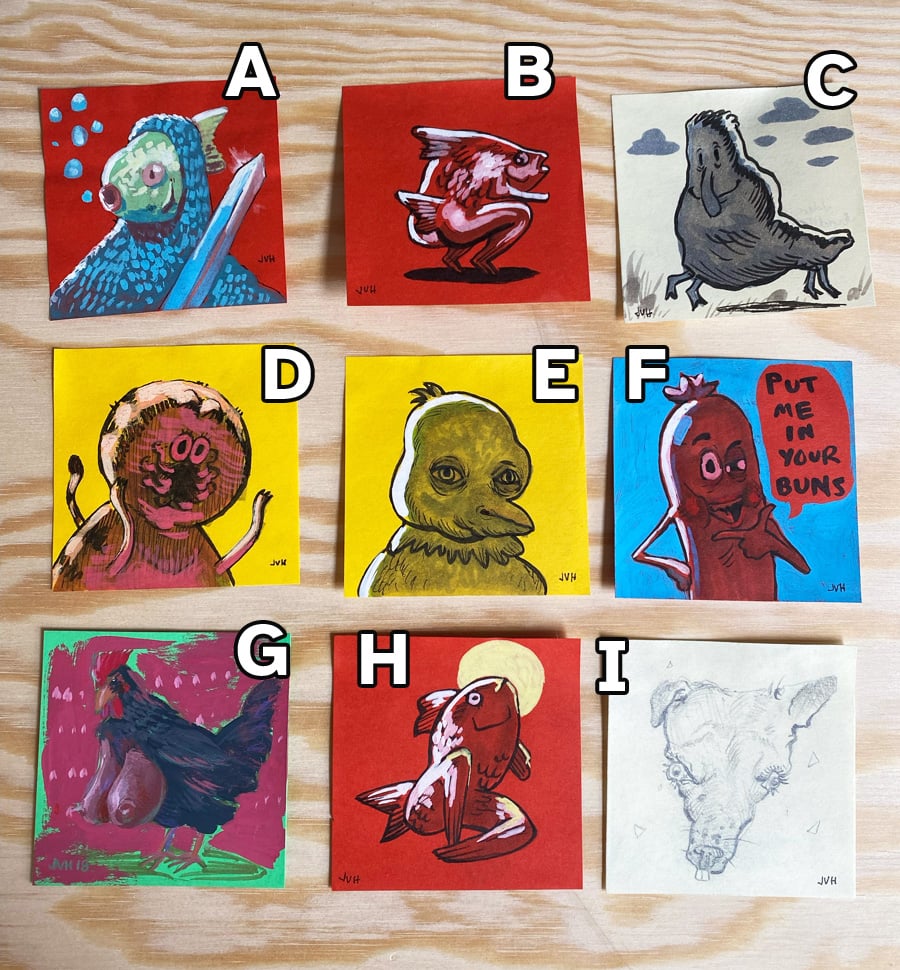 Post-it Illustrations, 2018-19