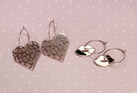 Rose Gold Mirrored Heart/Lip Earrings