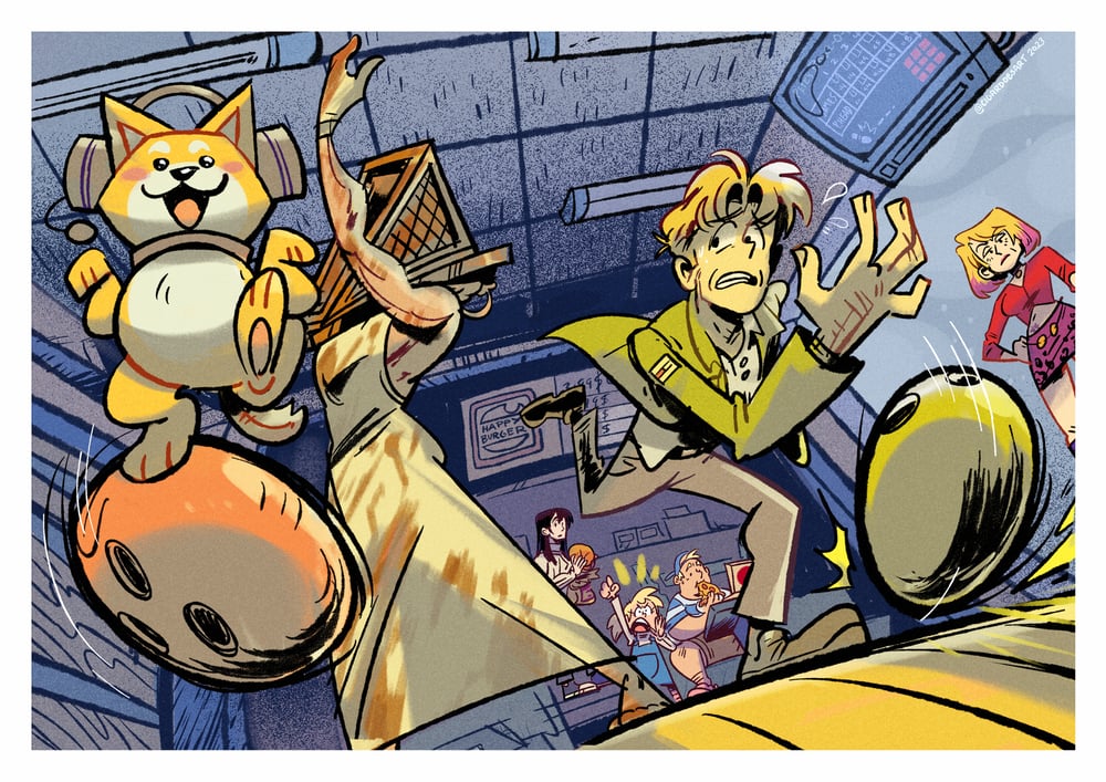 SH2: Pete's Bowl-O-Rama A4 Print