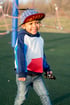 Kids Polka Propeller Camper Hat Blue Image 4