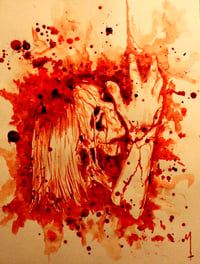 Dead Ohlin (original blood painting)