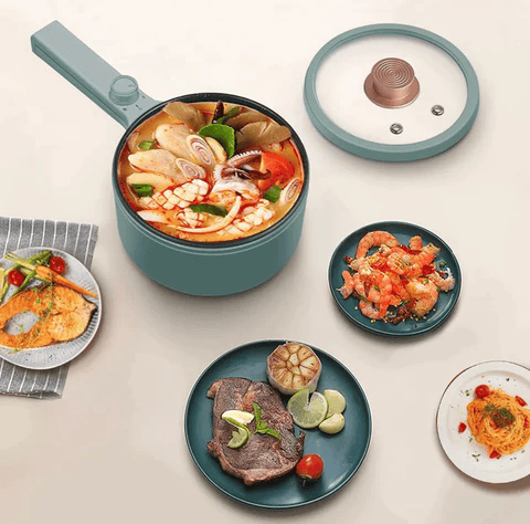 Image of Lazy Chef Household Electric Cooking Pot 1.5L Multi-Function Mini Portable Noodle Cooker