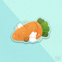 Image 1 of big carrot clear sticker