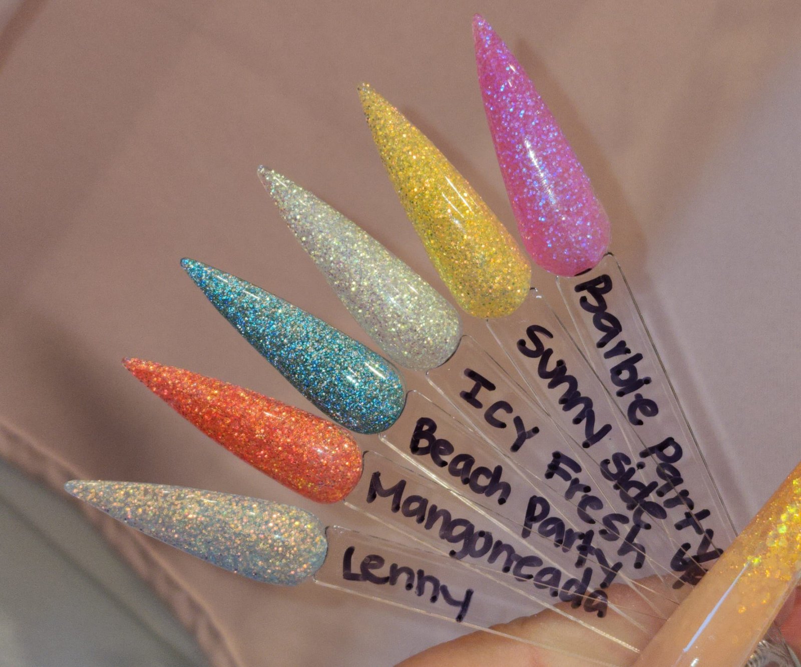 Rajah Chunky Glitter Acrylic Powder