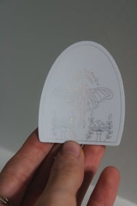 Image 2 of Matte Holographic Moth Mushie Sticker