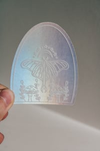 Image 1 of Matte Holographic Moth Mushie Sticker