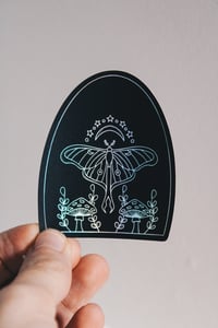 Image 3 of Matte Holographic Moth Mushie Sticker