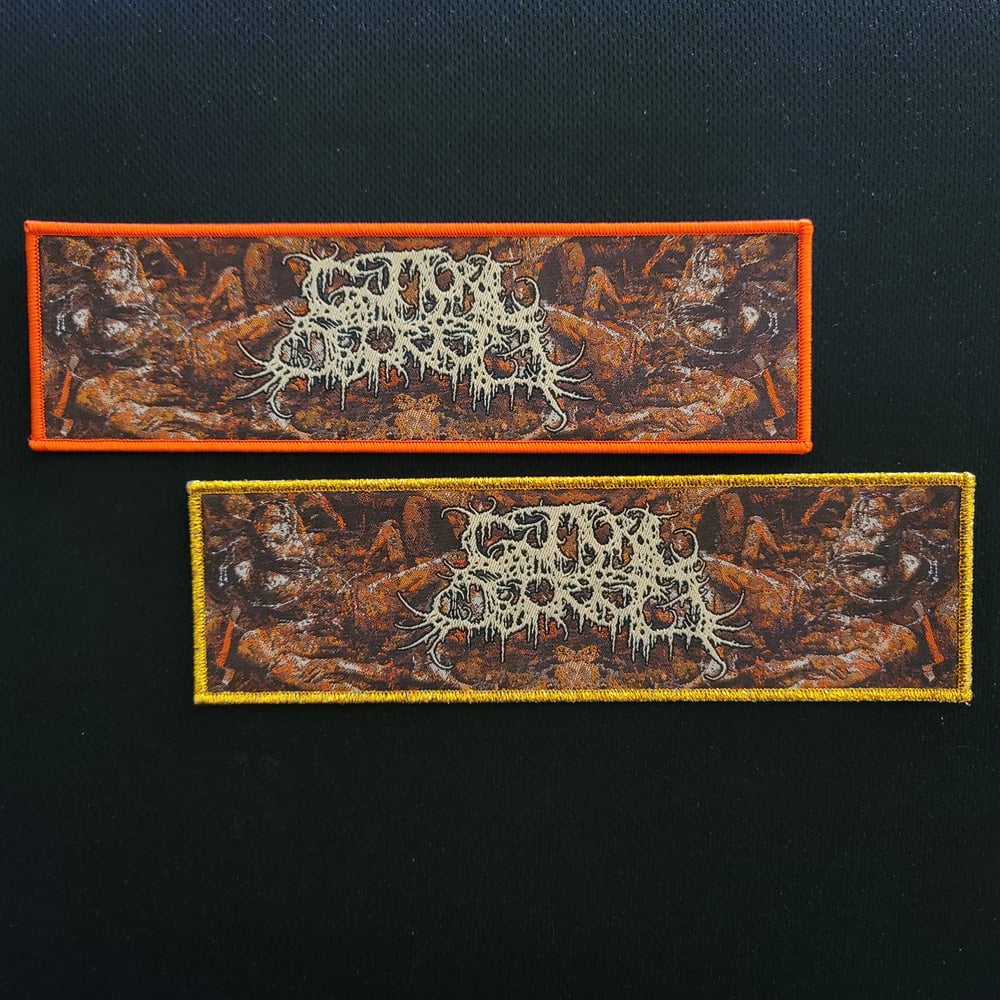 Guttural Secrete "Reek Of Pubescent Despoilment" Official Woven  Strip Patch