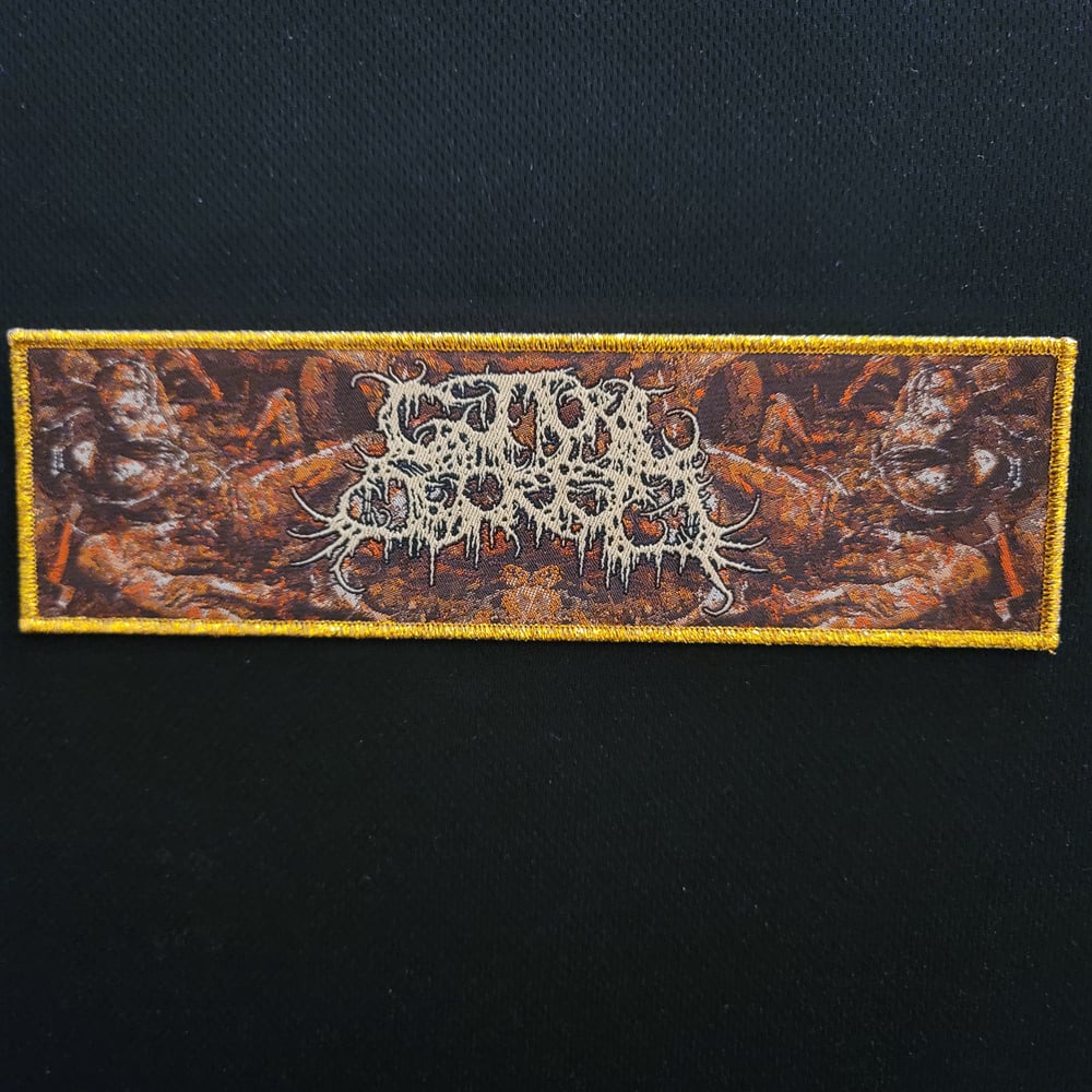 Guttural Secrete "Reek Of Pubescent Despoilment" Official Woven  Strip Patch