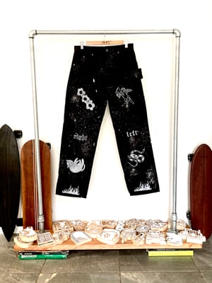 13ST x Dickies Carpenters Pants Handprinted no.01