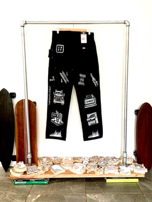 13ST x Dickies Carpenters Pants Handprinted no.02