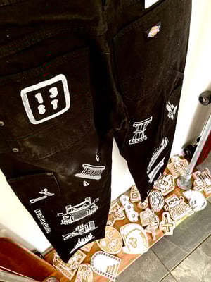13ST x Dickies Carpenters Pants Handprinted no.02