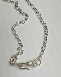 Image 3 of Vintage Sterling Silver Spoon Necklace - Oriental Lilies