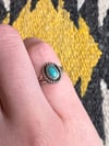 Petite Sterling and Turquoise Ring (4.5)