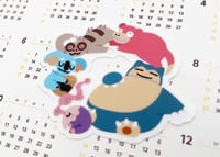 Image 3 of Lazy Pokemon Vinyl Sticker ✦ Slopoke ✦ Snorlax