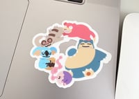 Image 2 of Lazy Pokemon Vinyl Sticker ✦ Slopoke ✦ Snorlax