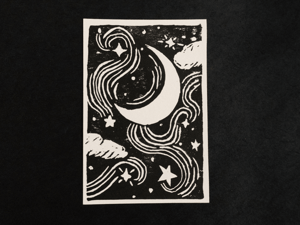 Image of Moon and Stars Print