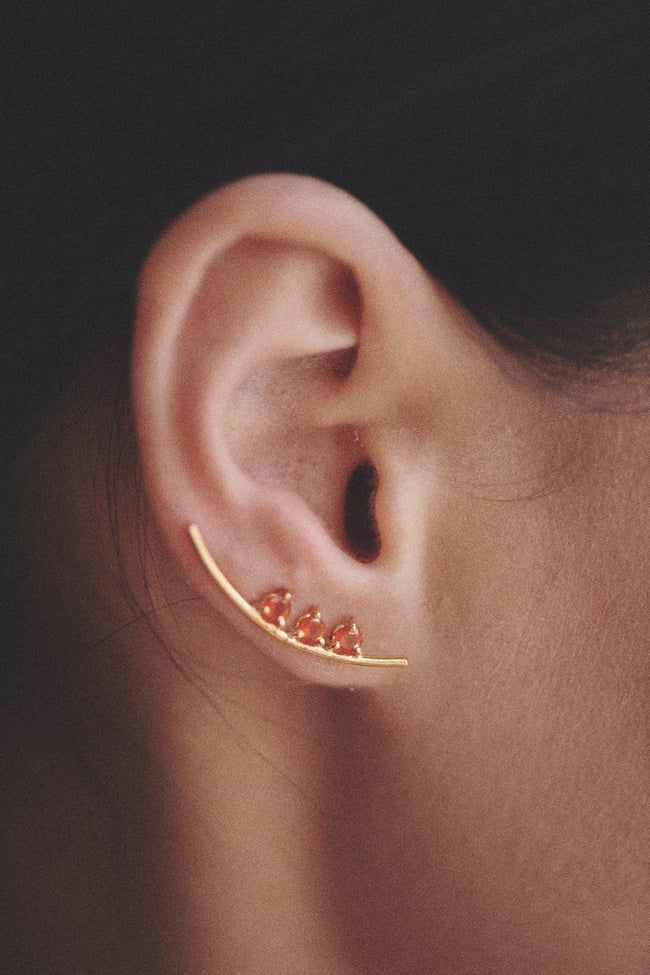 JUPITER EARCUFF AMETHYSTE VERTE 