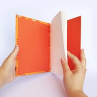 Image 2 of A5 Drawing Sketchbook - Orange sun pattern - Version 2