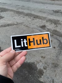 Image 2 of "Lit/Hub" Bumper Sticker