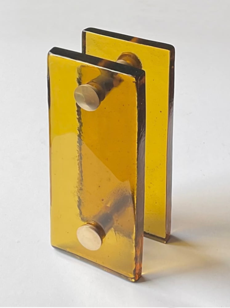 Image of Set of French Amber Glass Door Handles [III]