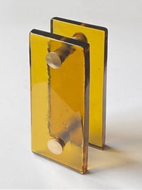 Set of French Amber Glass Door Handles [III]