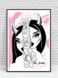 Image 1 of “Hanya Bratty Girl” tattoo art print