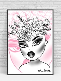 Image 1 of “Flower pot Bratty Girl” tattoo art print