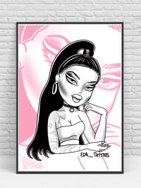 Image 1 of “Bratty Girl” tattoo art print