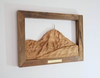 Image 2 of Cadre "Pic du Midi de Bigorre" en chêne et noyer