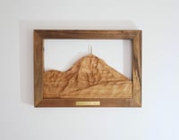 Image 1 of Cadre "Pic du Midi de Bigorre" en chêne et noyer