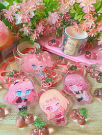 Image 1 of 🌸Dangan Pink girls glitter acrylic charms🌸