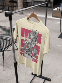 Image 2 of Hibiki Art Wear X INKINK Crossover RED Box Cut T-Shirt