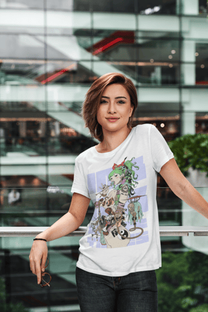 Image of Hibiki Art Wear X INKINK Crossover White Box Cut T-Shirt