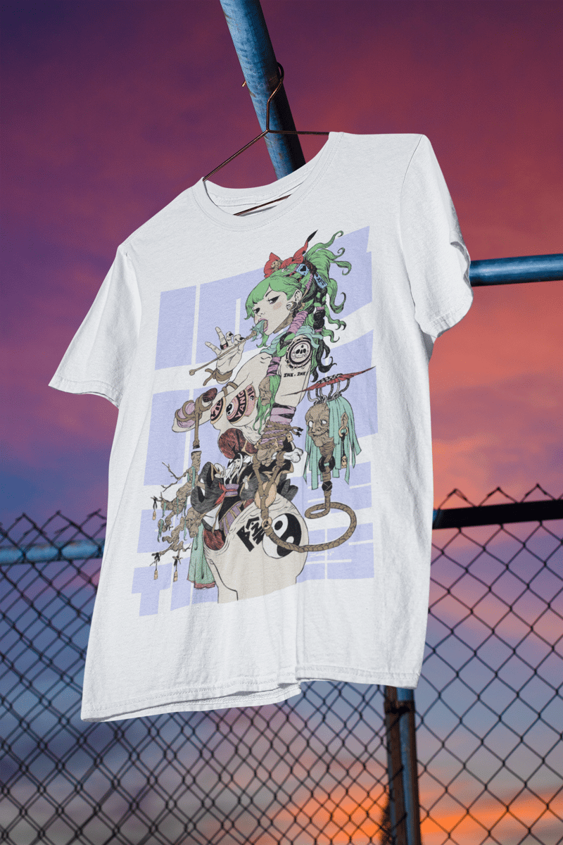 パーティを彩るご馳走や mockup-of-a-t-shirt-on-a- ミュージシャン