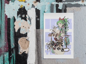 Image of Hibiki Art Wear X INKINK Crossover RED Box Cut T-Shirt